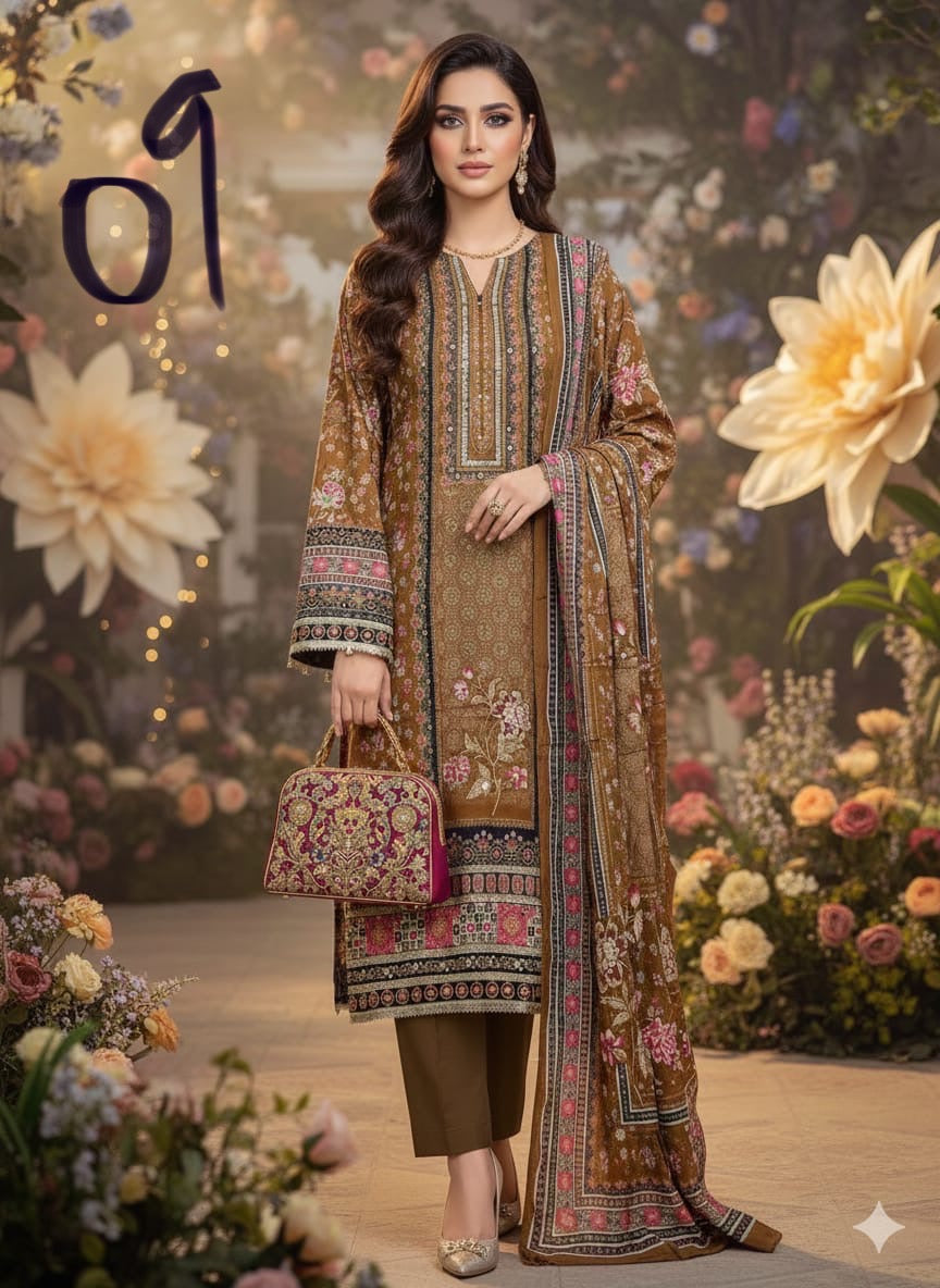 Pure crepe suits unstitched