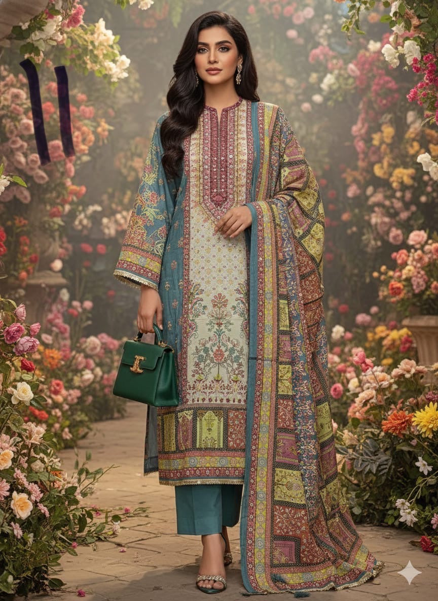 Pure crepe suits unstitched