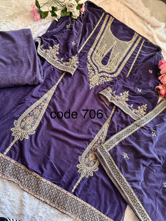 code 706 velvet get free suit cotton