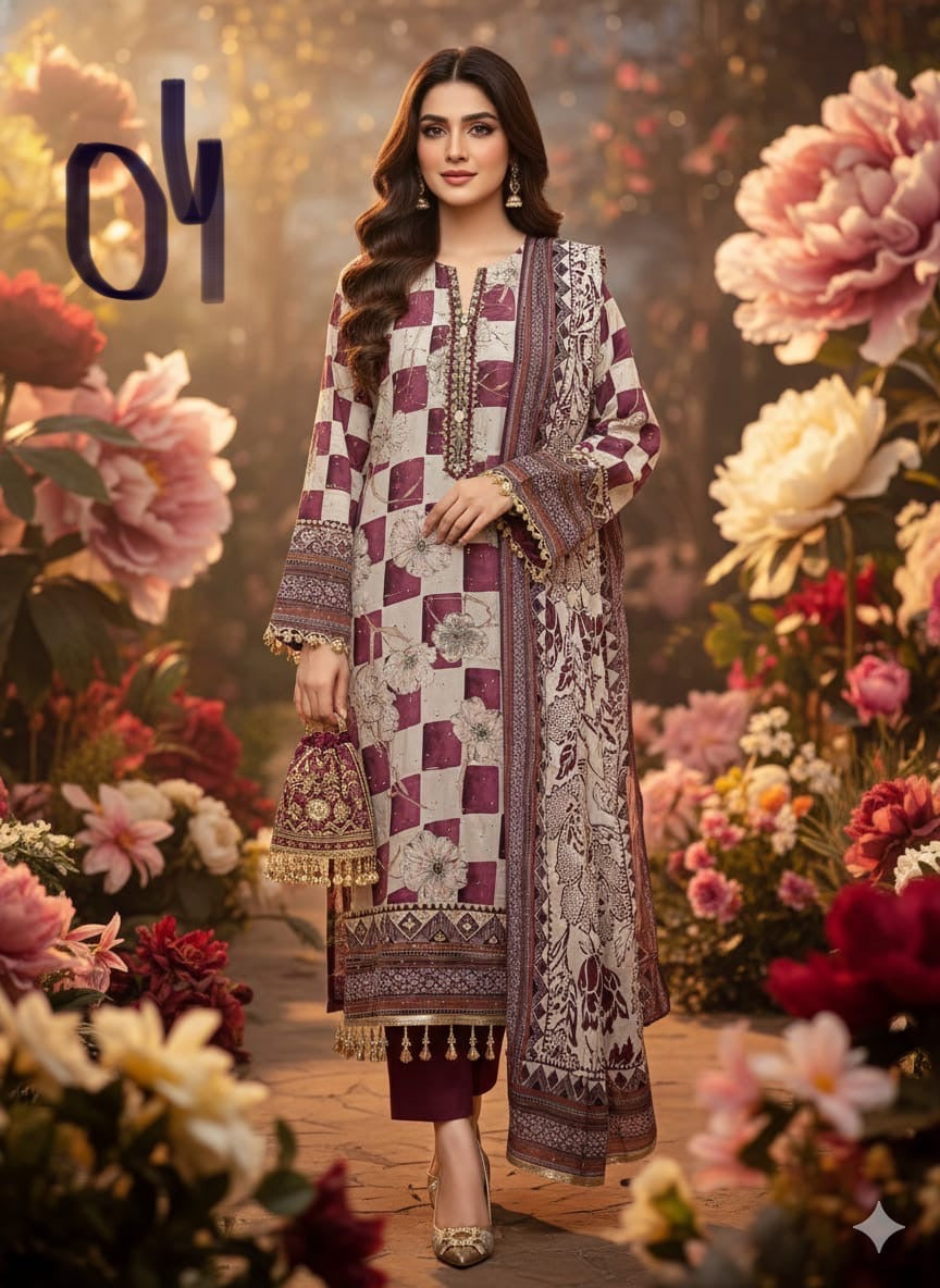 Pure crepe suits unstitched