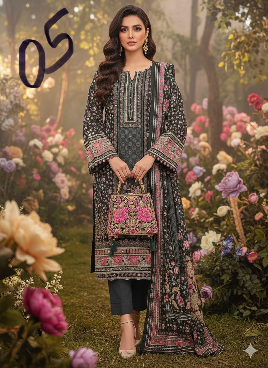 Pure crepe suits unstitched