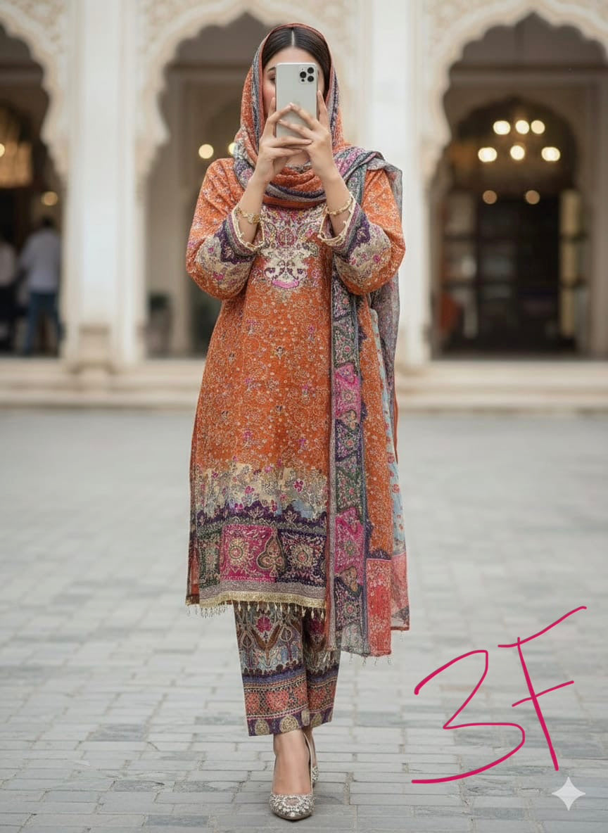 Pure crepe readymade suits select codes