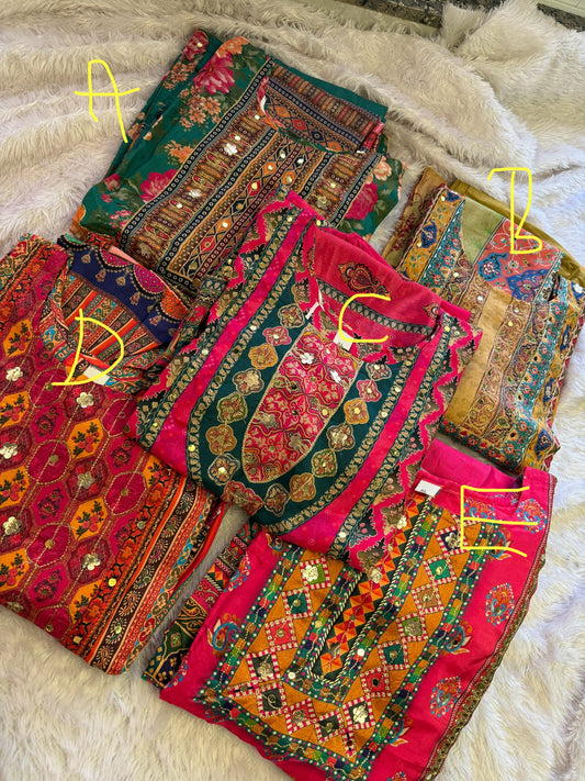 code pure muslin readymade pls mention size xl or xxl in address