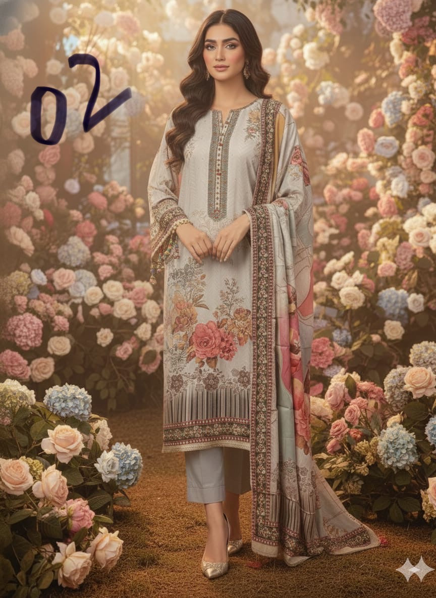 Pure crepe suits unstitched