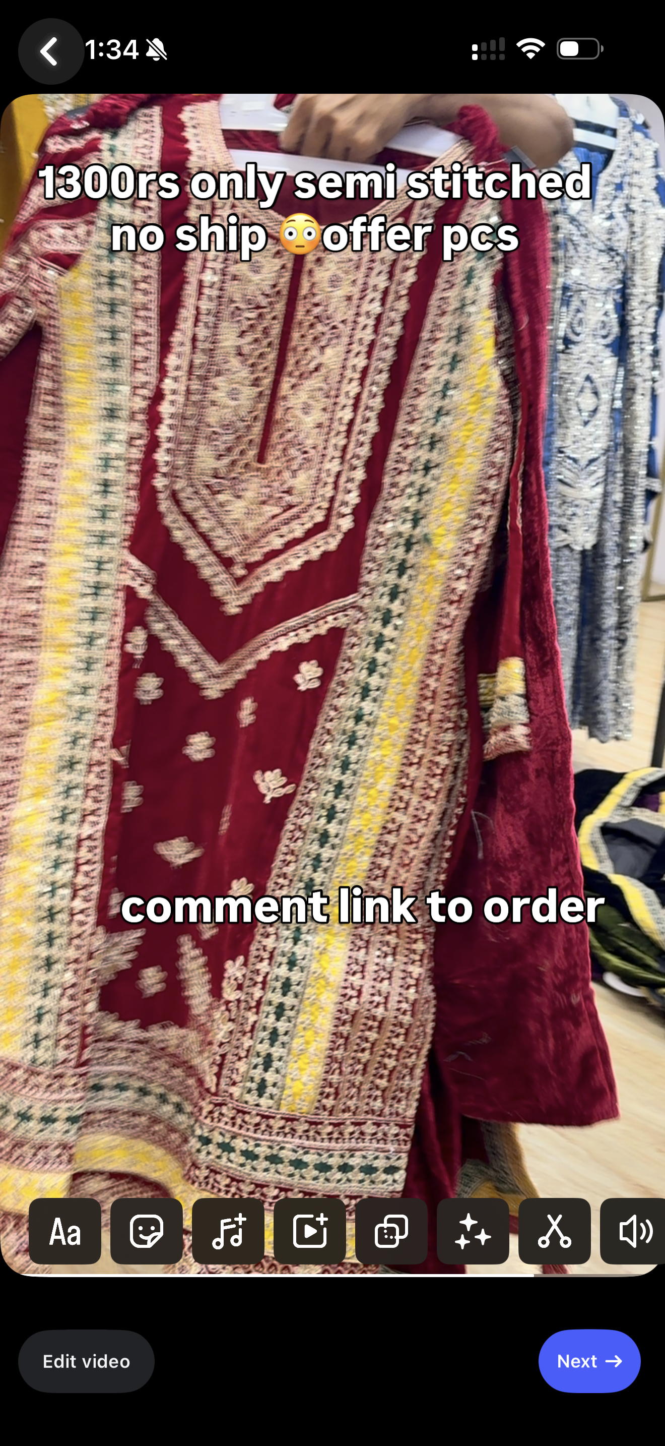 code 668 velvet semi stitched