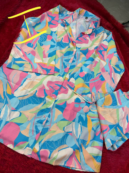 Co ord sets Crepe mix fabric L xl and xxl anyone size mention in address pls