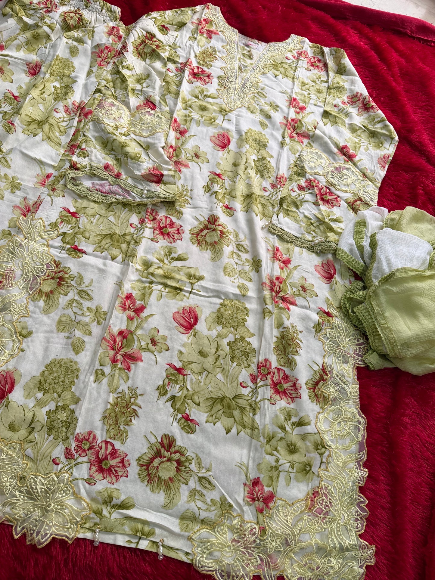 Rayon patchwork suits