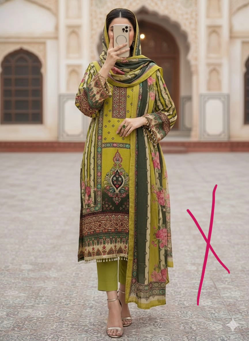 Pure crepe readymade and unstitched