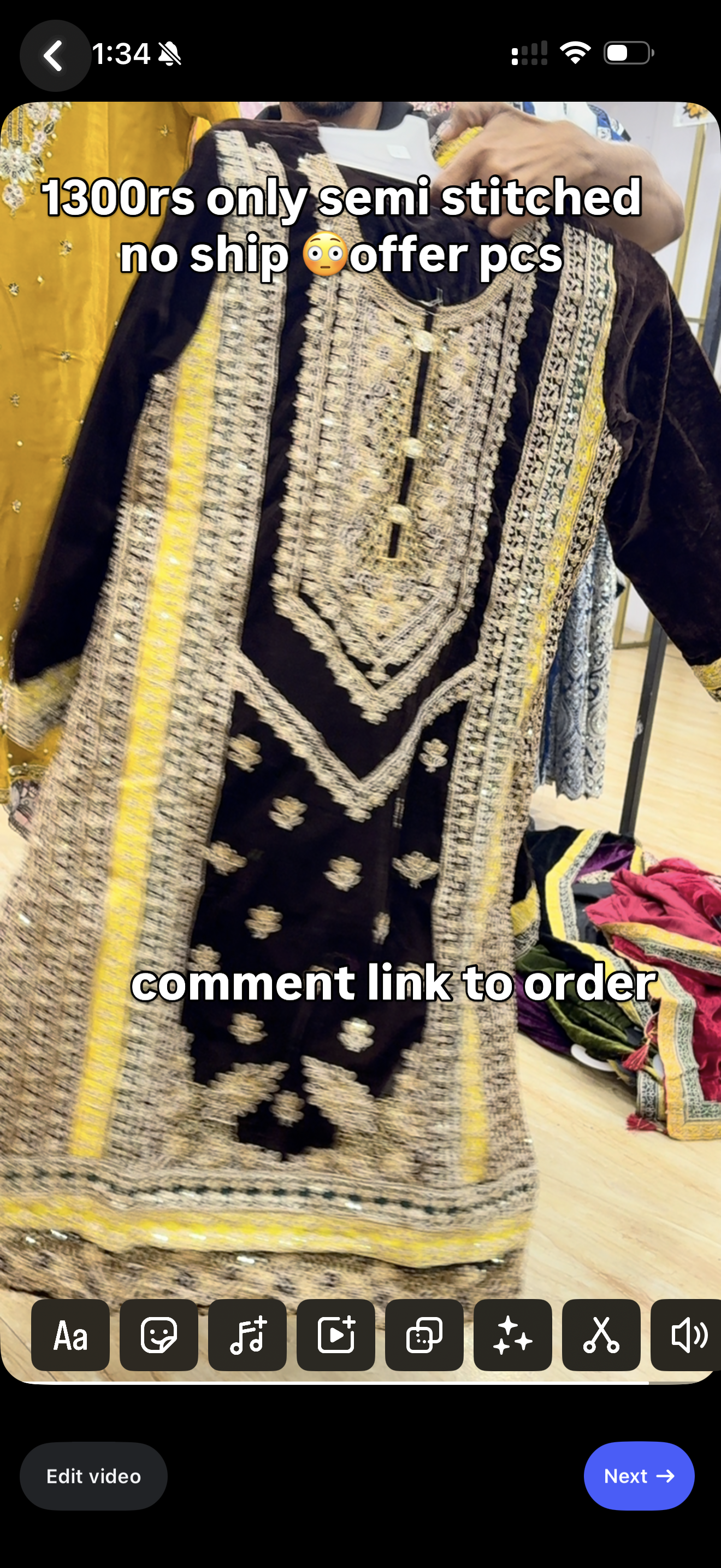 code 668 velvet semi stitched