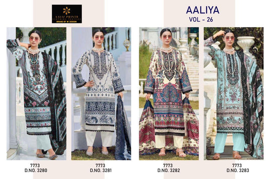 Aaliya 25 26 set wise 4 suits one set select codes