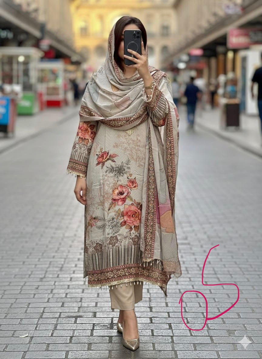 Pure crepe readymade and unstitched