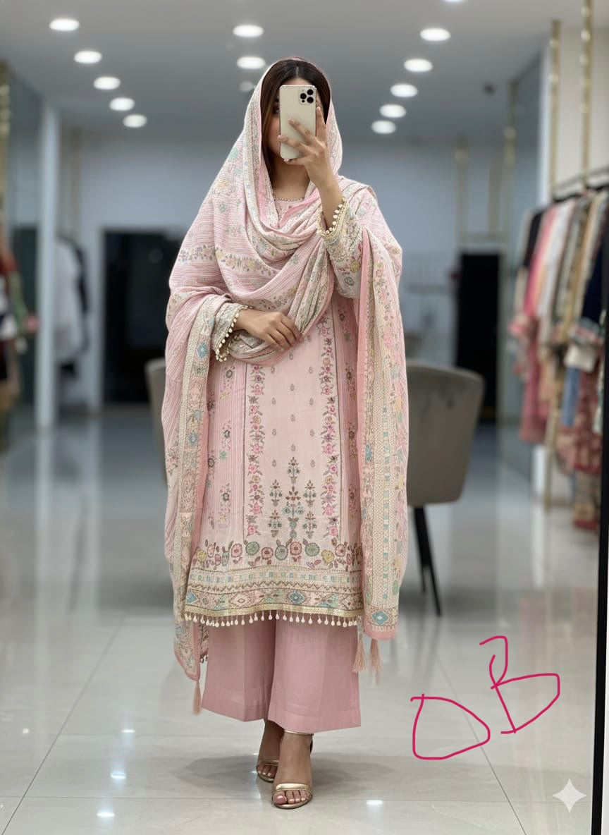 Pure crepe readymade and unstitched