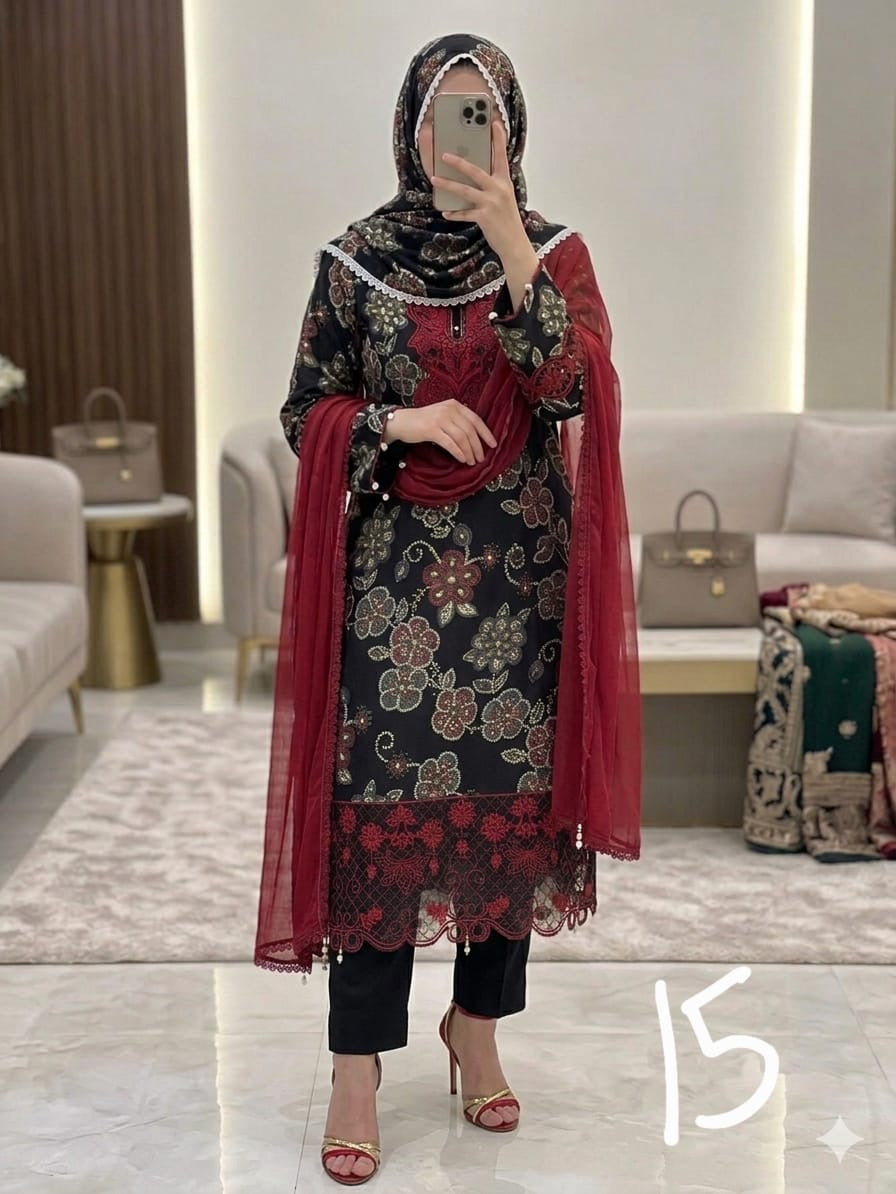 Rayon suits select codes & see sizes mentiond on pics order as per that
