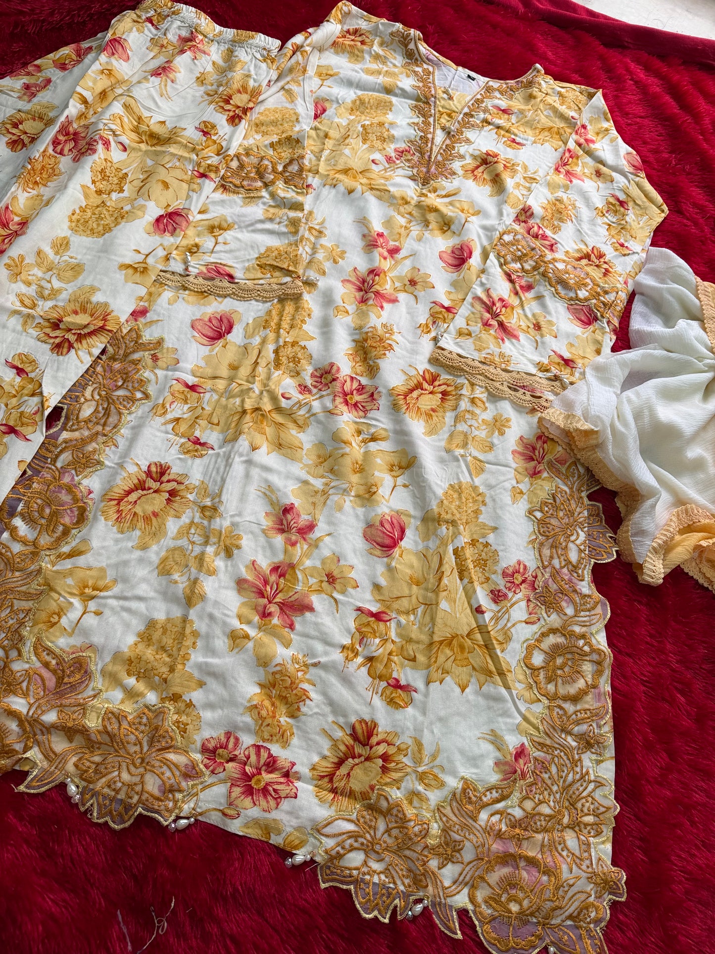 Rayon patchwork suits