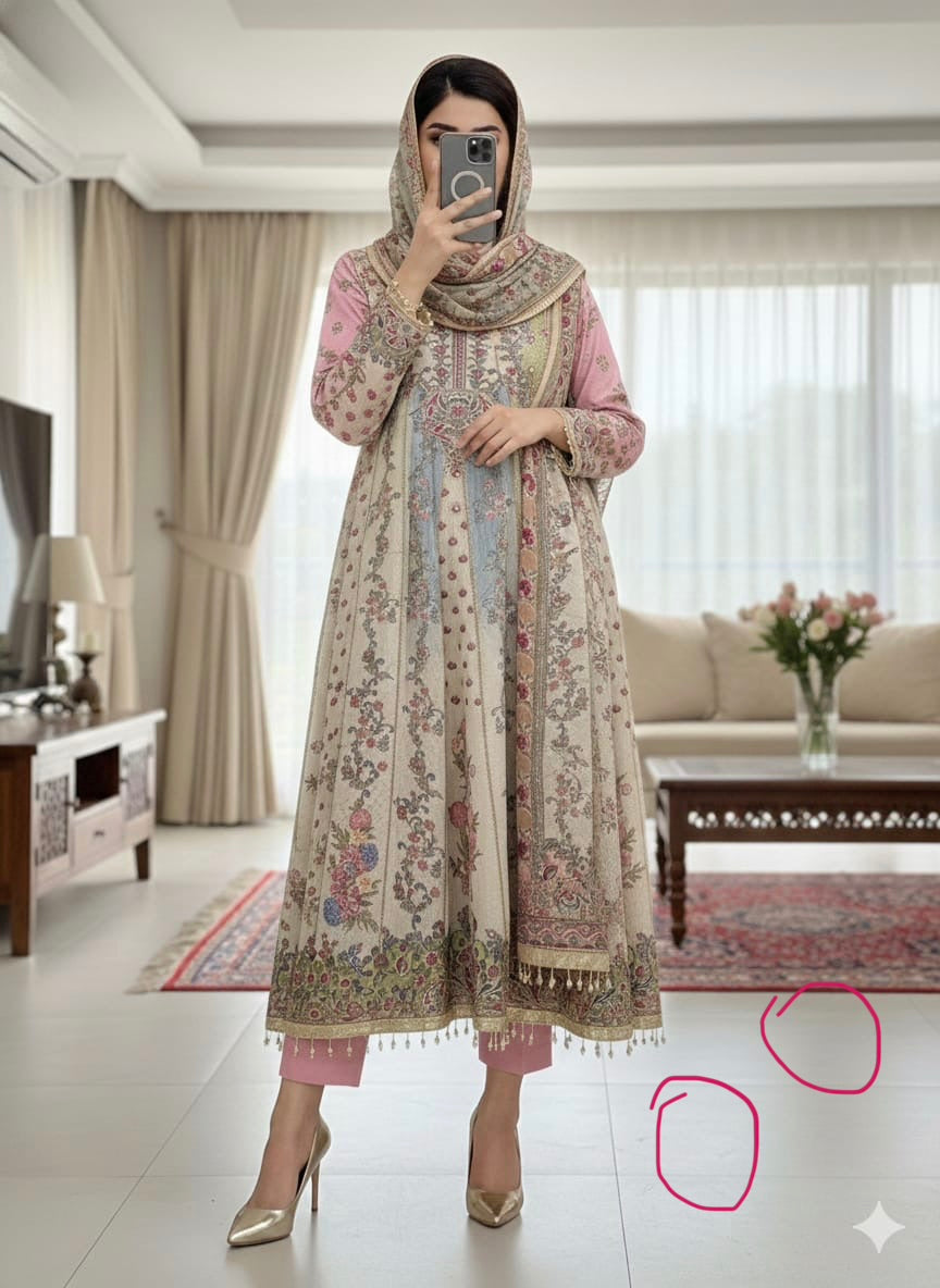 Pure crepe readymade and unstitched