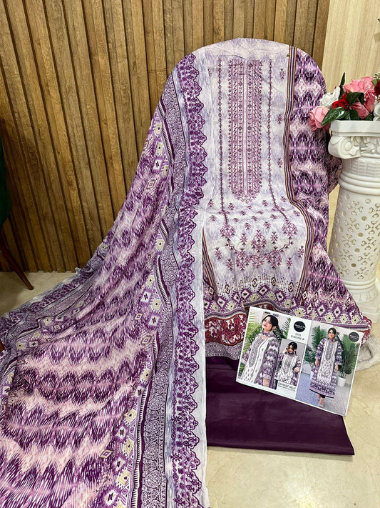 Cotton self Unstitched suits
