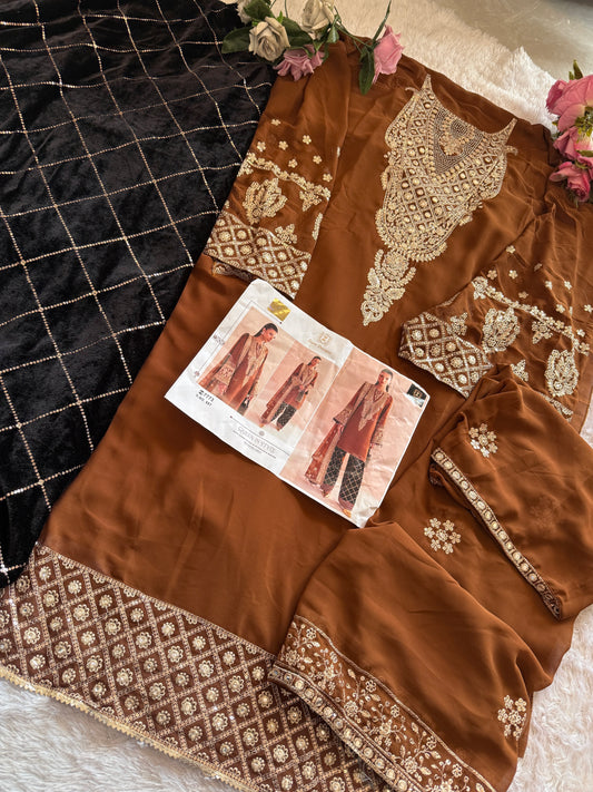 code 687 semi stitched get free suit cotton