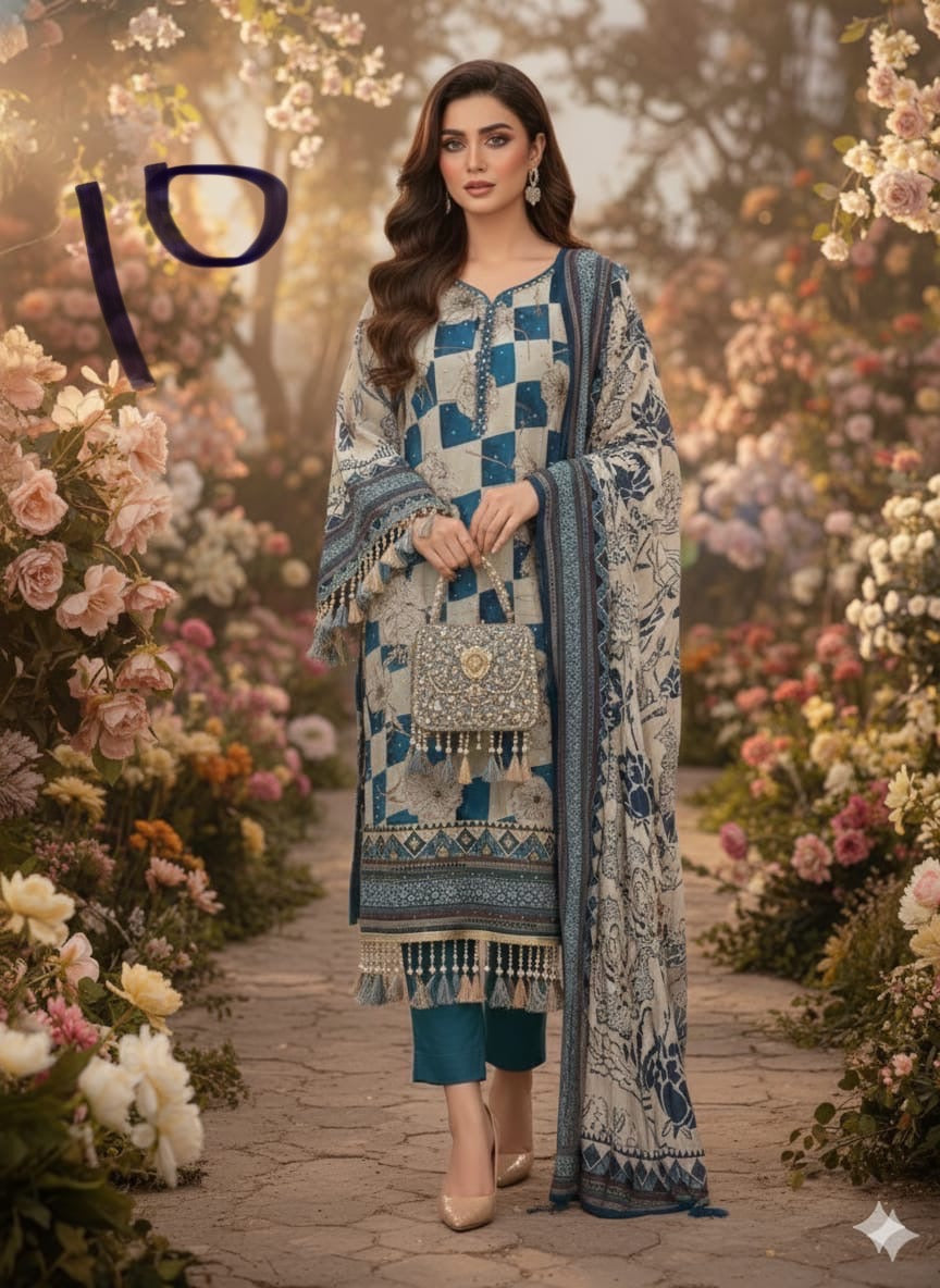 Pure crepe suits unstitched