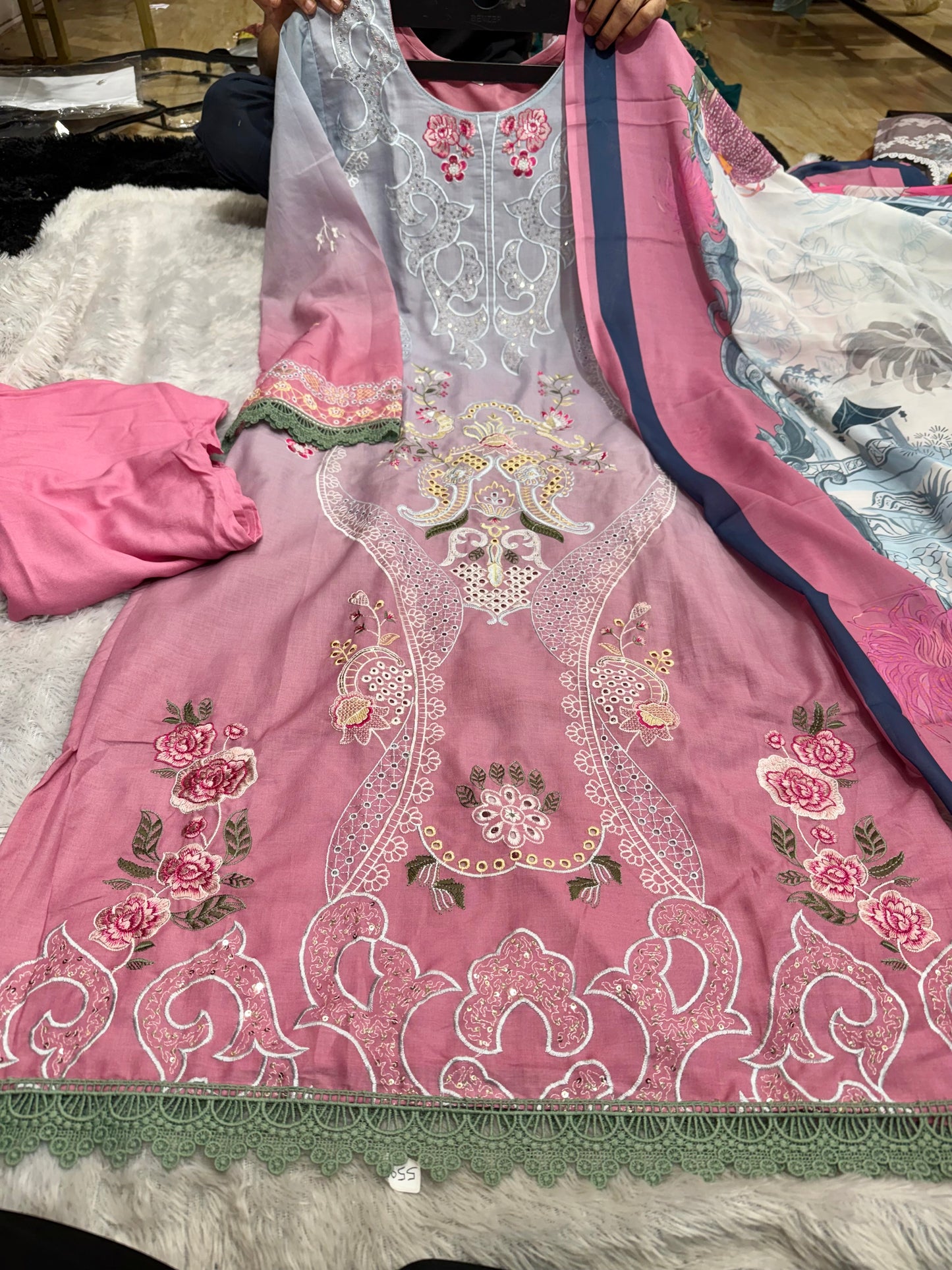 code 1066 1075 semi stitched readymade with lace