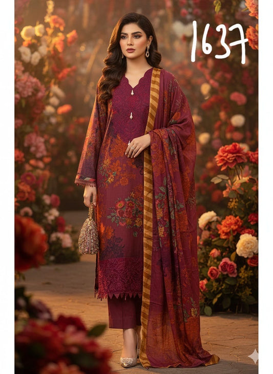 Needle Readymade pure cotton lawn