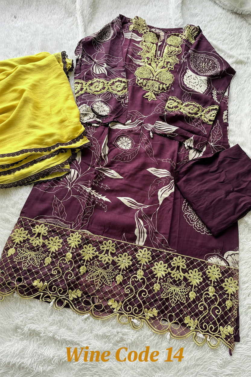 Rayon suits select codes & see sizes mentiond on pics order as per that