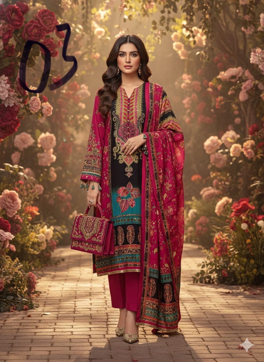 Pure crepe suits unstitched