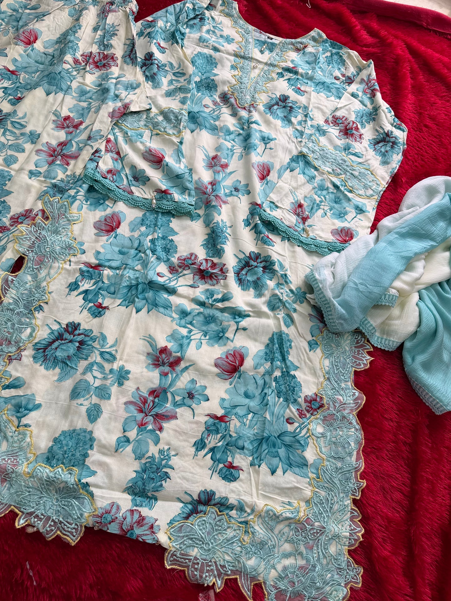 Rayon patchwork suits
