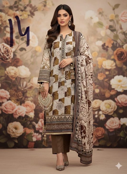 Pure crepe suits unstitched