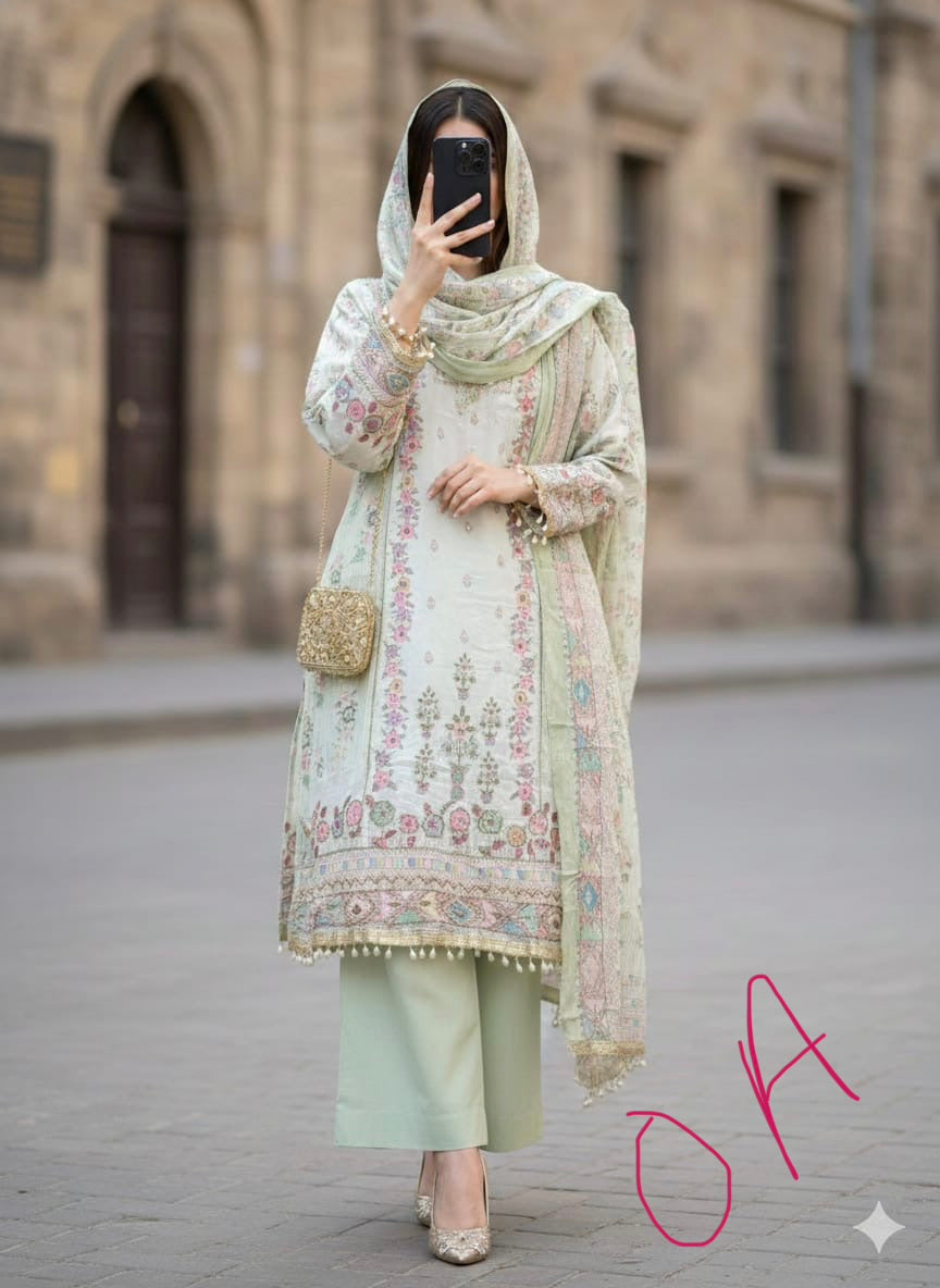 Pure crepe readymade and unstitched