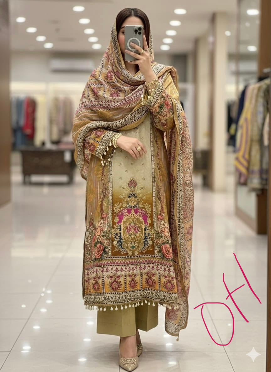 Pure crepe readymade and unstitched