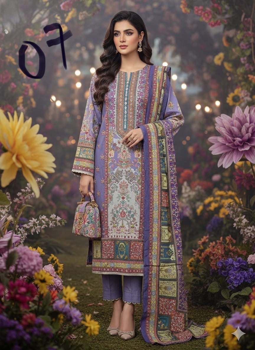 Pure crepe suits unstitched