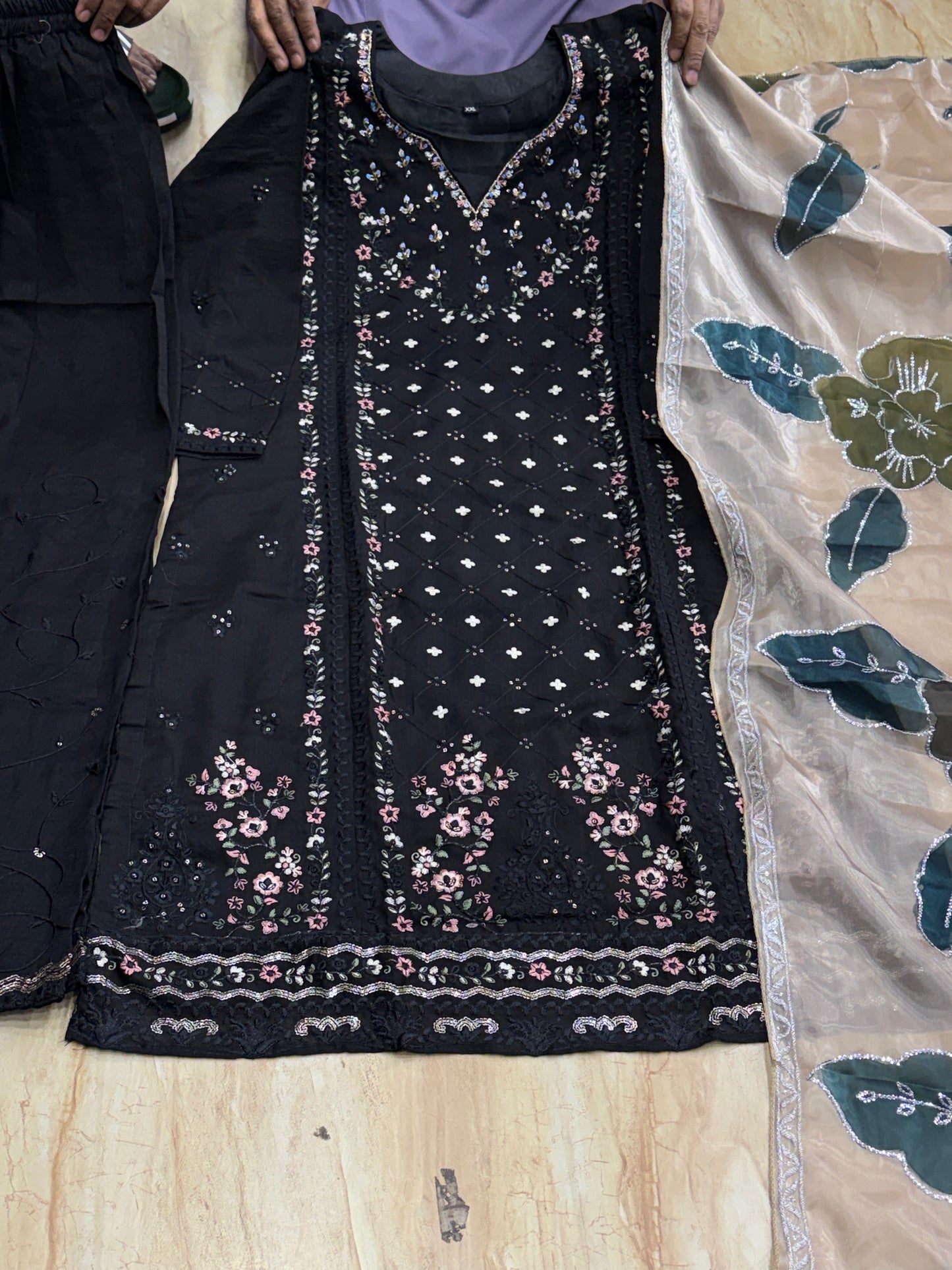 flower suits semi stitched