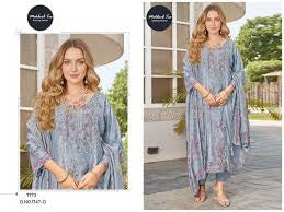 Pure muslin Unstitched suits offer pcs