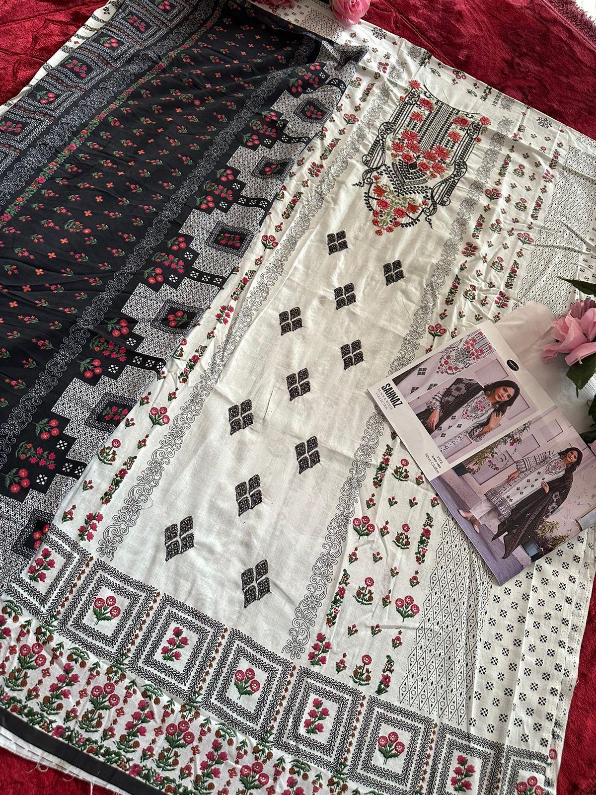 cotton self unstitched suits