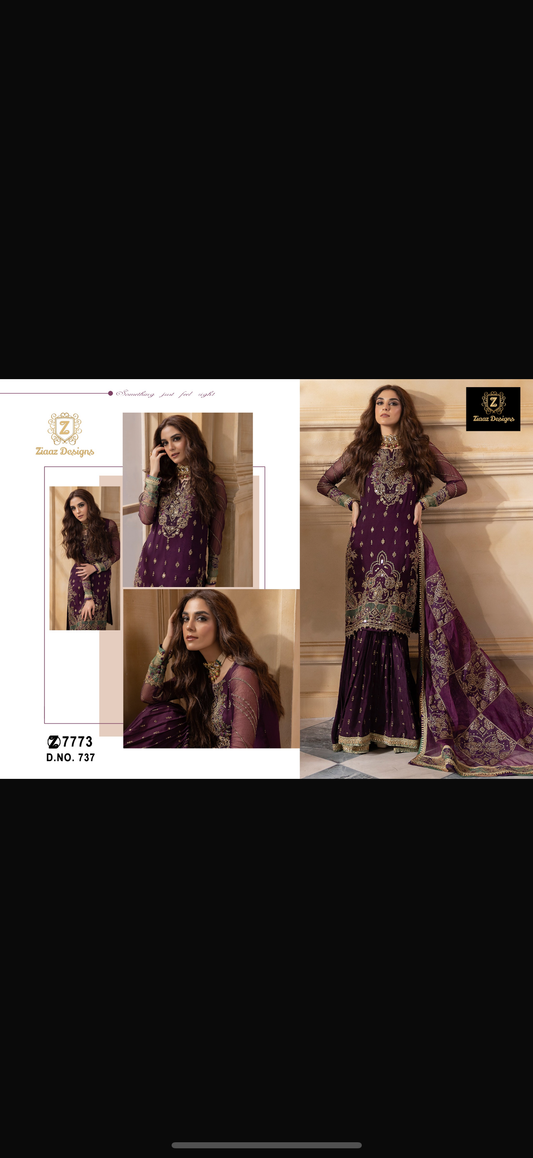 code 737 semi stitched and xxl bottoms eid collection and full readymade