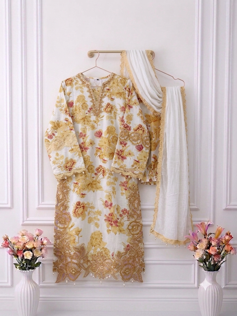 Rayon patchwork suits