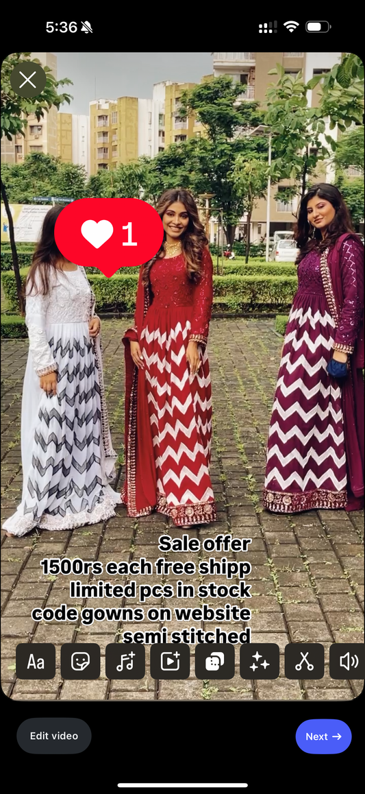 gowns for sale semi stitched