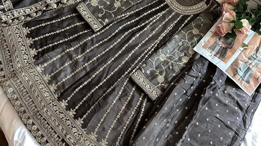 code 478D grey semi kameez bottoms sale